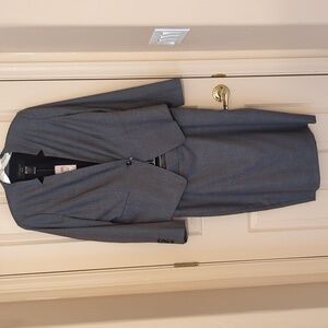 Ann Taylor Grey Plaid Suit 12P/10 NWT